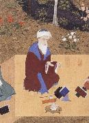 unknow artist The Poet Nizami sits in the highest rank among the great Persian poets of the past
